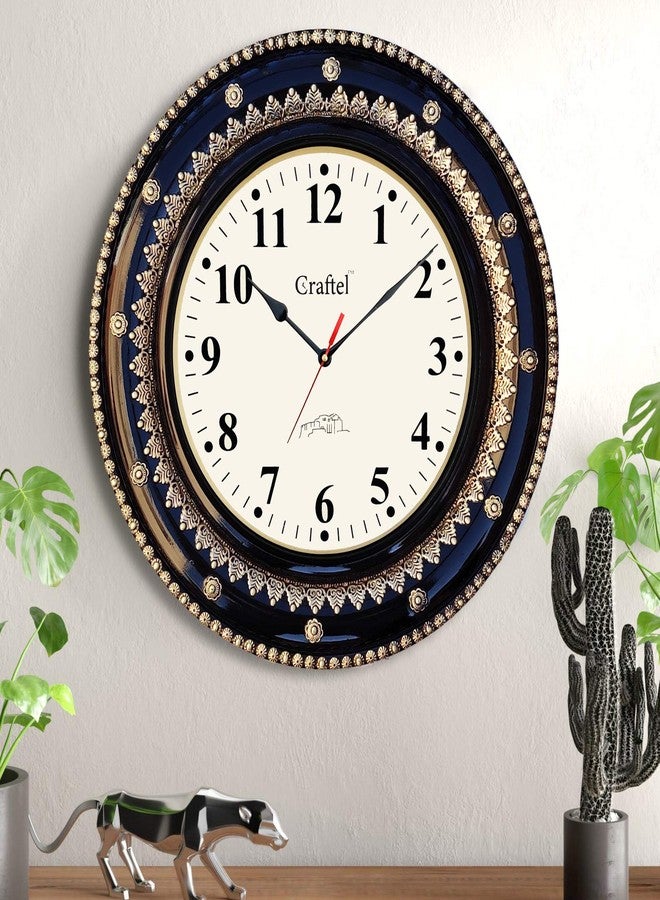 Craftel Brass English Number Silent Round Wall Clock for Bedroom Living Room Home (Gold_18 Inch X 18 Inch) Analog - Image 3
